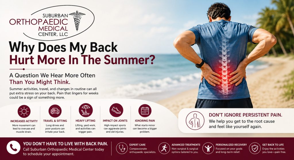 why does my back hurt more in the summer
